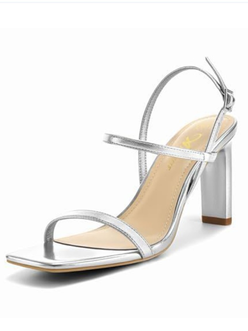 Brand NEW! Metallic Silver Strappy Block-Heel Sandal never worn!